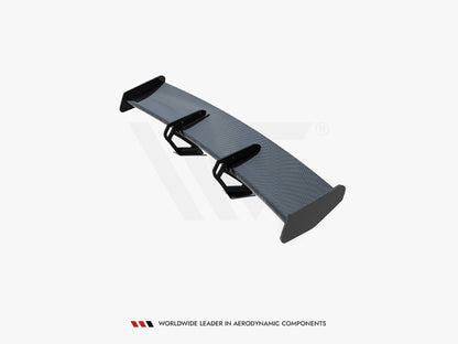 Maxton Design Carbon Spoiler With Upper Swan Mounting V.1 + LED Porsche 718 Cayman GTS 982c