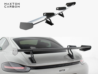 Maxton Design Carbon Spoiler With Upper Swan Mounting V.2 Porsche 718 Cayman GTS 982c