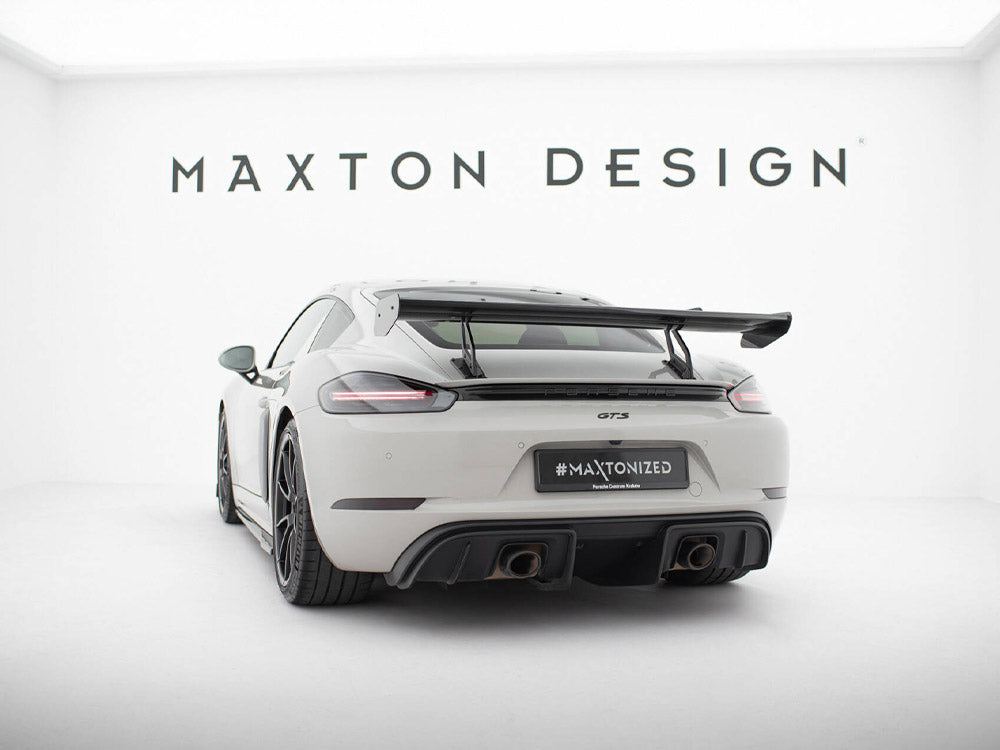Maxton Design Carbon Spoiler With Upper Swan Mounting V.2 Porsche 718 Cayman GTS 982c