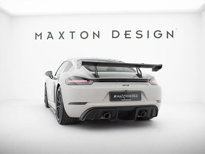 Maxton Design Carbon Spoiler With Upper Swan Mounting V.2 Porsche 718 Cayman GTS 982c