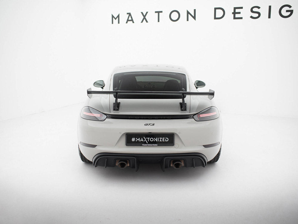 Maxton Design Carbon Spoiler With Upper Swan Mounting V.2 Porsche 718 Cayman GTS 982c