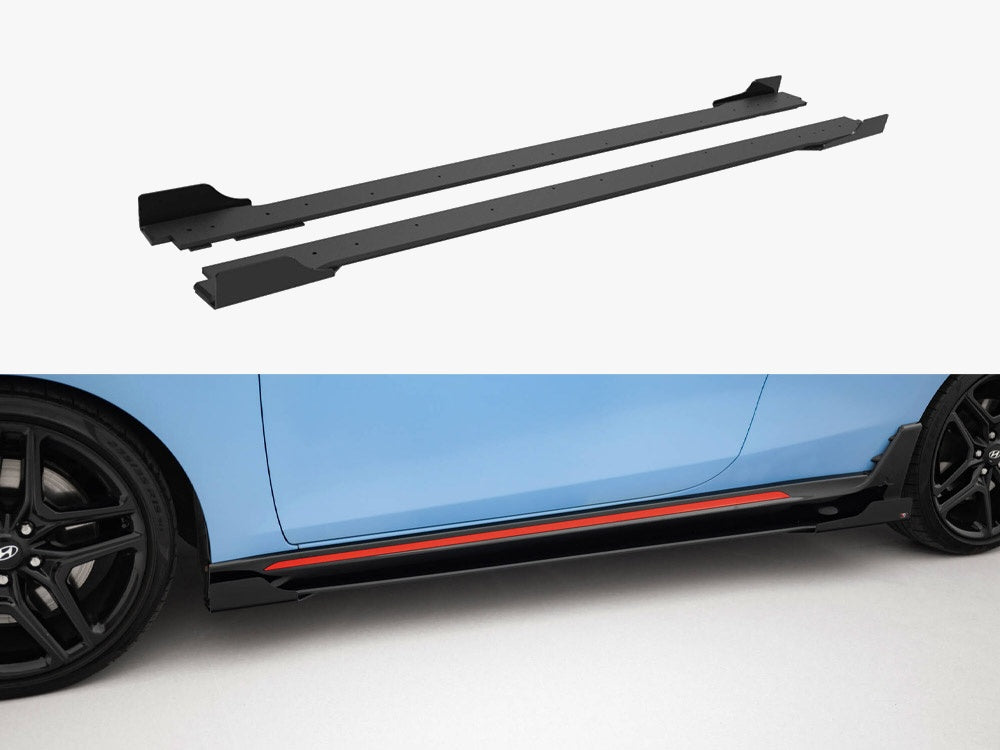 Maxton Design Street PRO Side Skirts Diffusers + Flaps Hyundai Veloster N Mk2