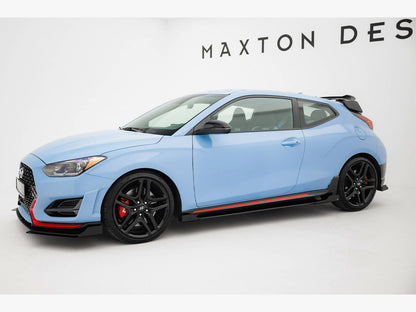 Maxton Design Street PRO Side Skirts Diffusers + Flaps Hyundai Veloster N Mk2