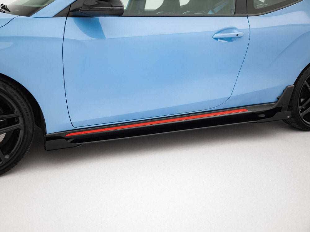 Maxton Design Street PRO Side Skirts Diffusers + Flaps Hyundai Veloster N Mk2