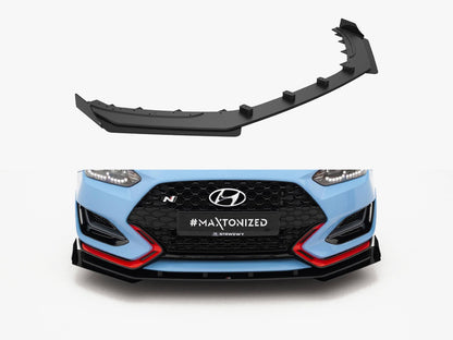 Maxton Design Street PRO Front Splitter + Flaps Hyundai Veloster N Mk2