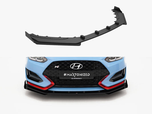 Maxton Design Street PRO Front Splitter + Flaps Hyundai Veloster N Mk2