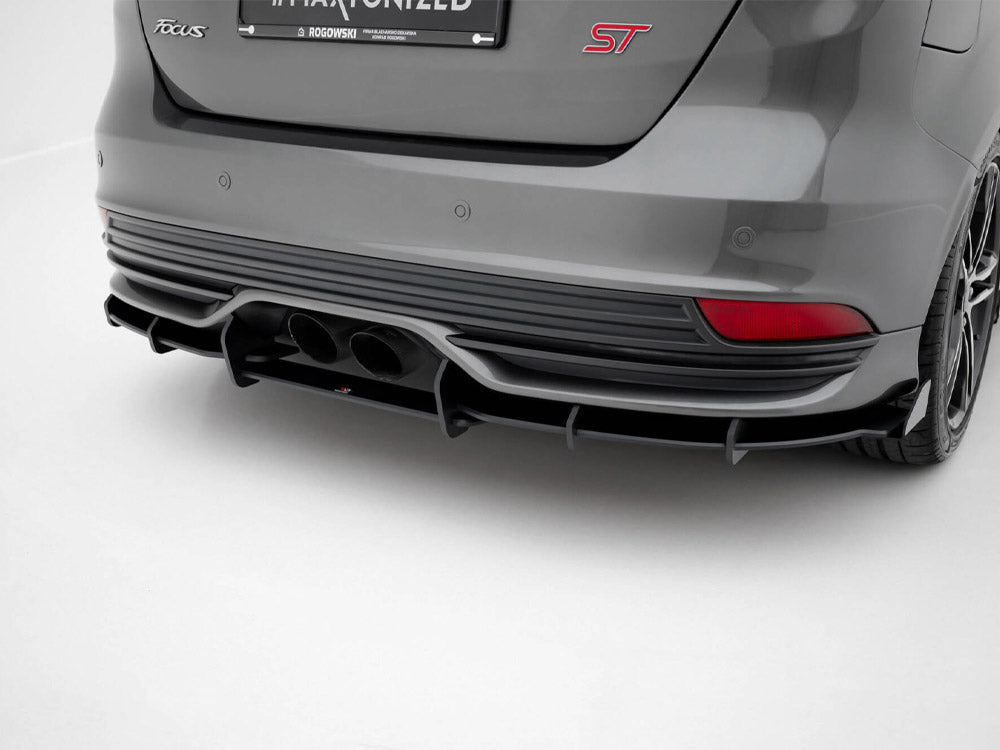 Maxton Design Street PRO Rear Diffuser + Flaps Ford Focus ST Mk3 Facelift