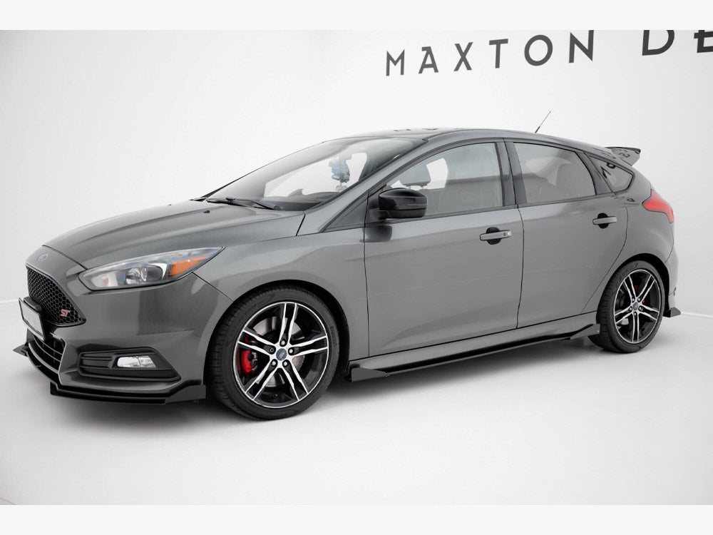 Maxton Design Street PRO Side Skirts Diffusers + Flaps Ford Focus ST Mk3 Facelift
