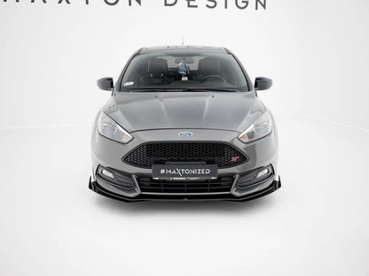 Maxton Design Street PRO Front Splitter + Flaps Ford Focus ST Mk3 Facelift