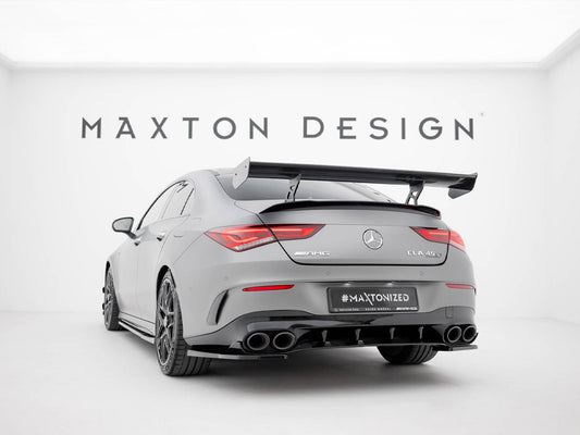 Maxton Design Carbon Spoiler With Internal Brackets Uprights Mercedes-Benz CLA Coupe C118 / C118 Facelift