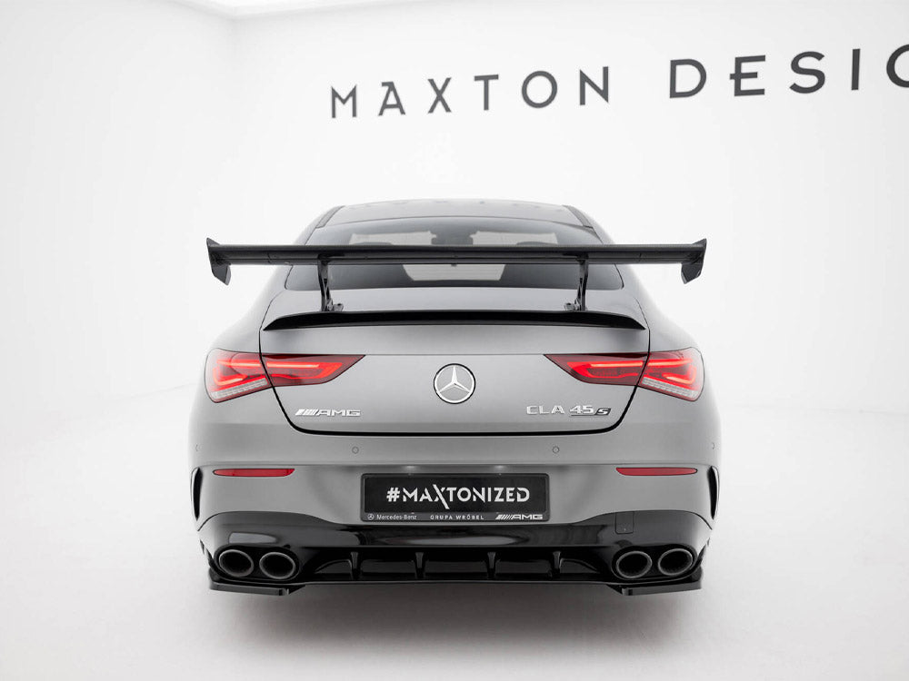 Maxton Design Carbon Spoiler With Internal Brackets Uprights Mercedes-Benz CLA Coupe C118 / C118 Facelift
