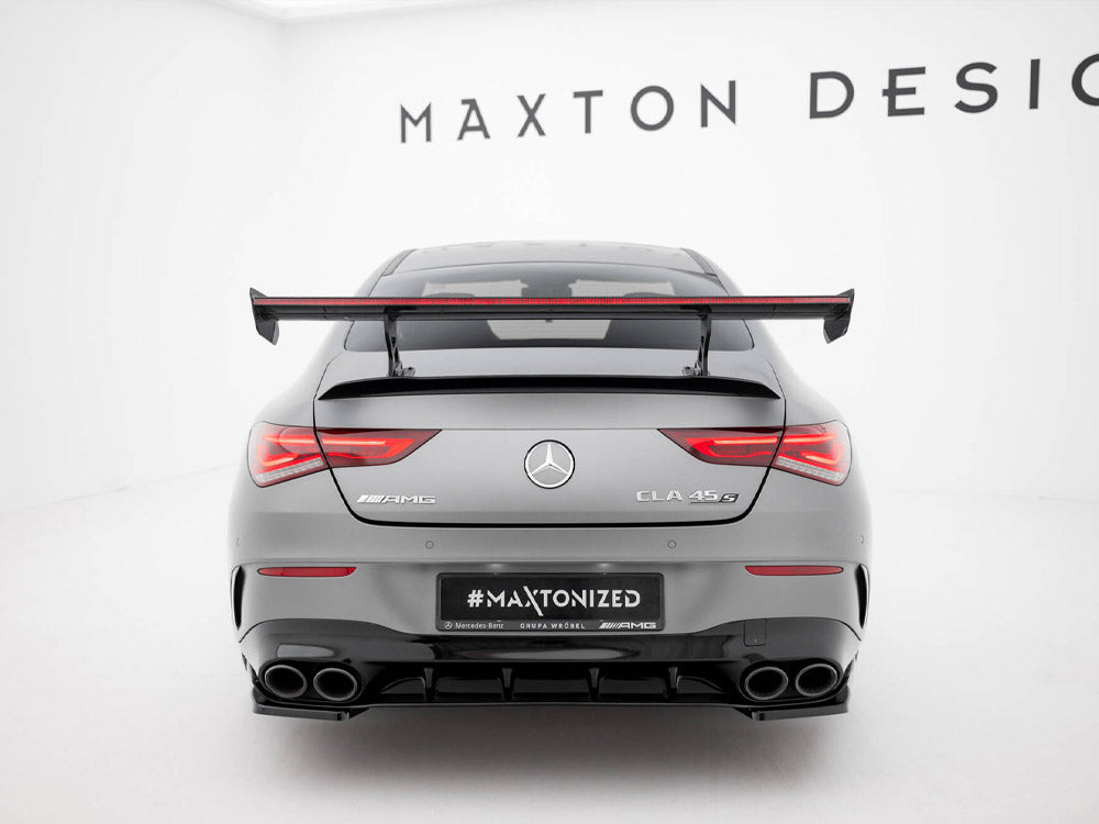 Maxton Design Carbon Spoiler With Internal Brackets Uprights + LED Mercedes-Benz CLA Coupe C118 / C118 Facelift