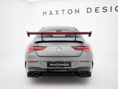 Maxton Design Carbon Spoiler With Internal Brackets Uprights + LED Mercedes-Benz CLA Coupe C118 / C118 Facelift