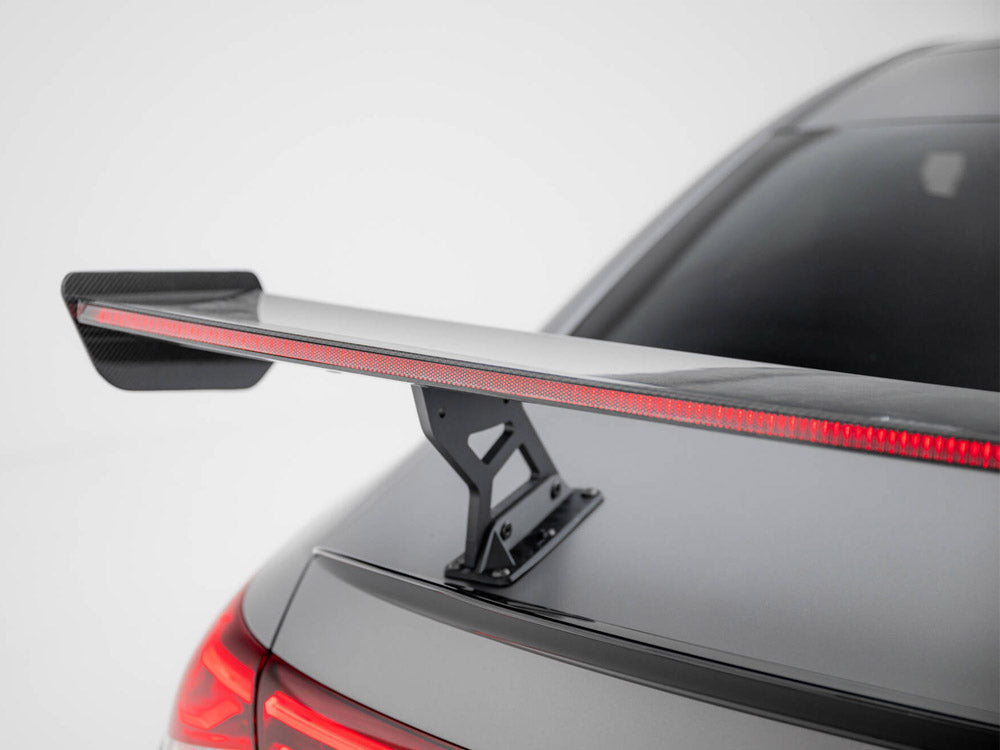 Maxton Design Carbon Spoiler With Internal Brackets Uprights + LED Mercedes-Benz CLA Coupe C118 / C118 Facelift