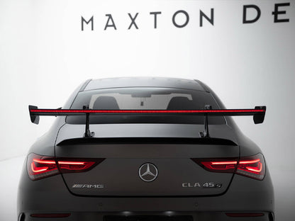Maxton Design Carbon Spoiler With Upper Swan Mounting + LED Mercedes-Benz CLA Coupe C118 / C118 Facelift