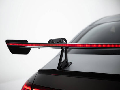Maxton Design Carbon Spoiler With Upper Swan Mounting + LED Mercedes-Benz CLA Coupe C118 / C118 Facelift