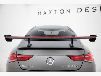 Maxton Design Carbon Spoiler With Upper Swan Mounting + LED Mercedes-Benz CLA Coupe C118 / C118 Facelift