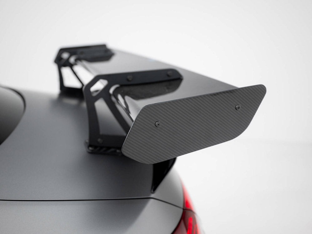 Maxton Design Carbon Spoiler With Upper Swan Mounting + LED Mercedes-Benz CLA Coupe C118 / C118 Facelift