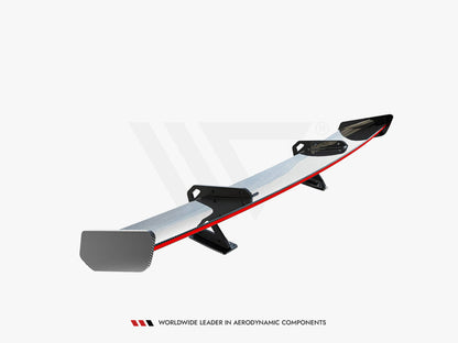 Maxton Design Carbon Spoiler With Upper Swan Mounting + LED Mercedes-Benz CLA Coupe C118 / C118 Facelift