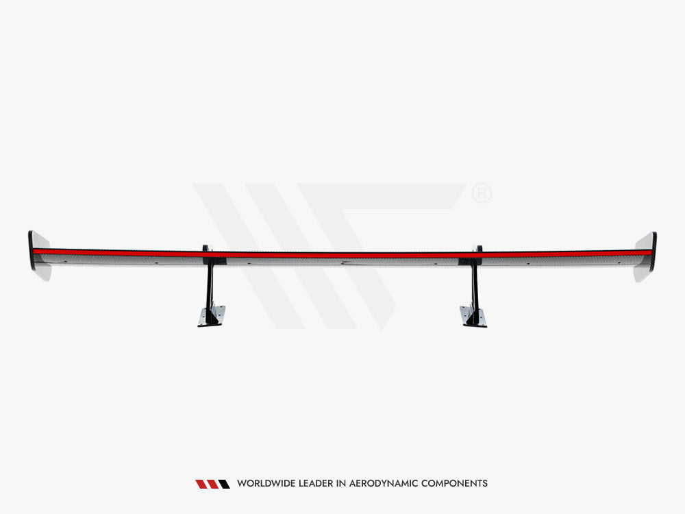 Maxton Design Carbon Spoiler With Upper Swan Mounting + LED Mercedes-Benz CLA Coupe C118 / C118 Facelift