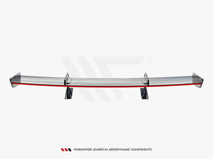 Maxton Design Carbon Spoiler With Upper Swan Mounting + LED Mercedes-Benz CLA Coupe C118 / C118 Facelift