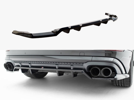 Maxton Design Rear Splitter (Vertical Bars) V.2 Audi SQ8 / Q8 S-Line Mk1 Facelift