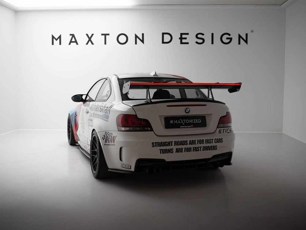 Maxton Design Carbon Spoiler With Upper Swan Mounting + LED BMW 1 M E82