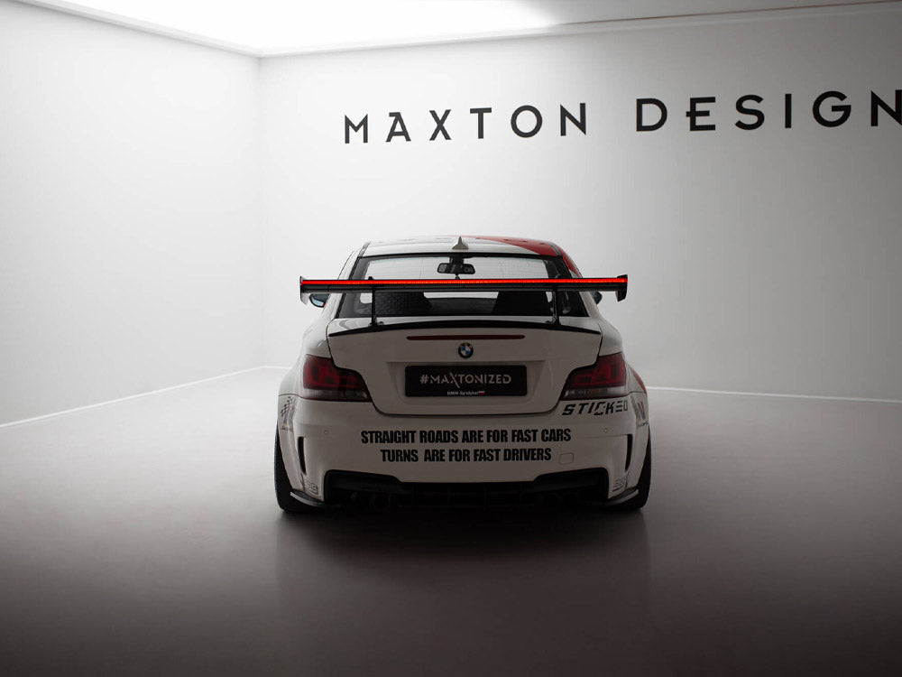 Maxton Design Carbon Spoiler With Upper Swan Mounting + LED BMW 1 M E82
