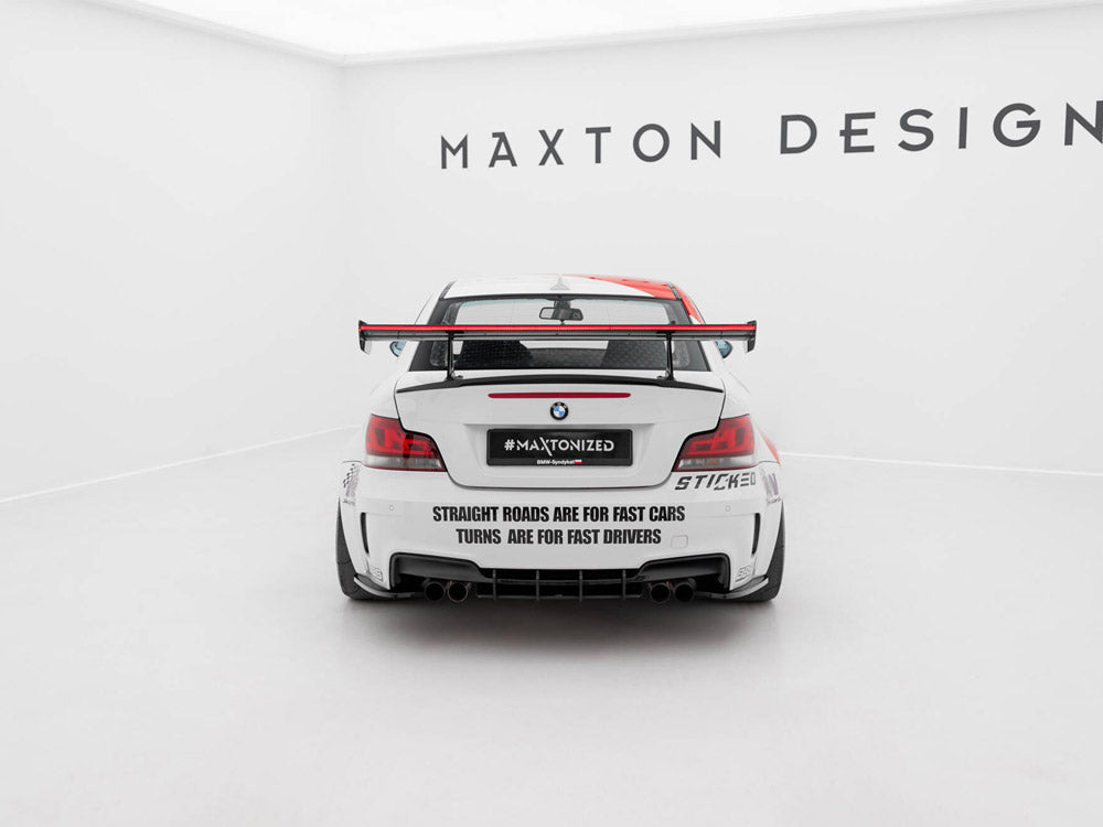 Maxton Design Carbon Spoiler With Upper Swan Mounting + LED BMW 1 M E82