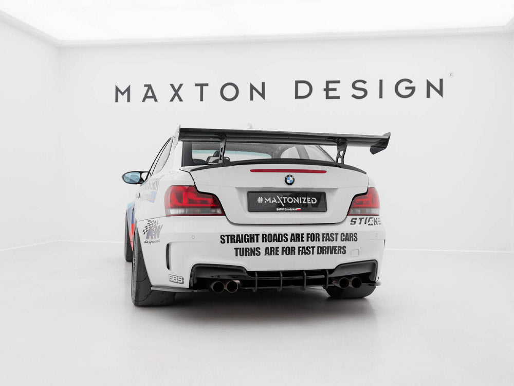 Maxton Design Carbon Spoiler With Internal Brackets Uprights V.2 BMW 1 M E82