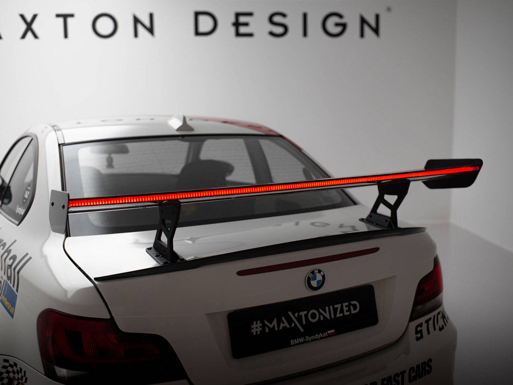 Maxton Design Carbon Spoiler With Internal Brackets Uprights V.2 + LED BMW 1 M E82
