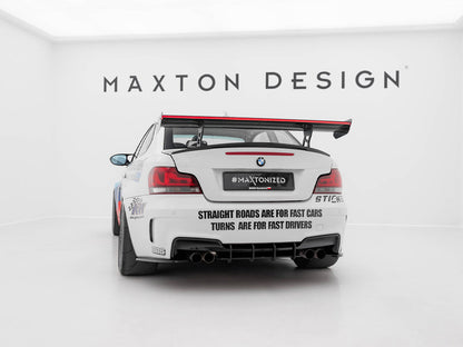Maxton Design Carbon Spoiler With Internal Brackets Uprights V.2 + LED BMW 1 M E82