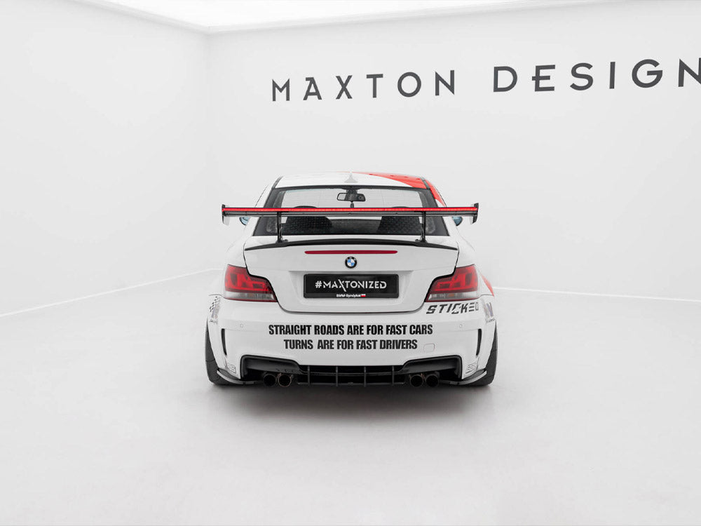 Maxton Design Carbon Spoiler With Internal Brackets Uprights V.2 + LED BMW 1 M E82