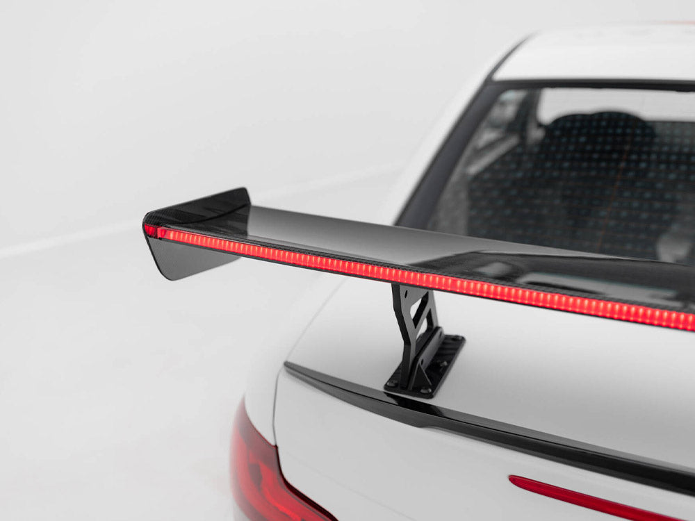 Maxton Design Carbon Spoiler With Internal Brackets Uprights V.2 + LED BMW 1 M E82