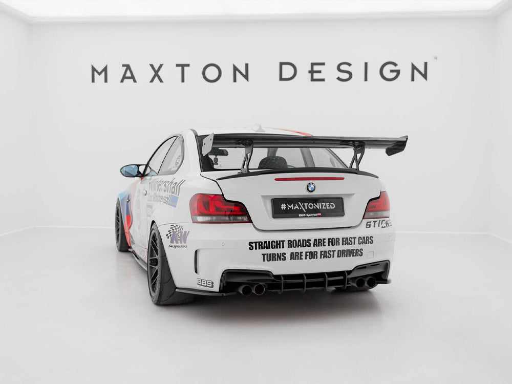 Maxton Design Carbon Spoiler With Internal Brackets Uprights V.1 BMW 1 M E82