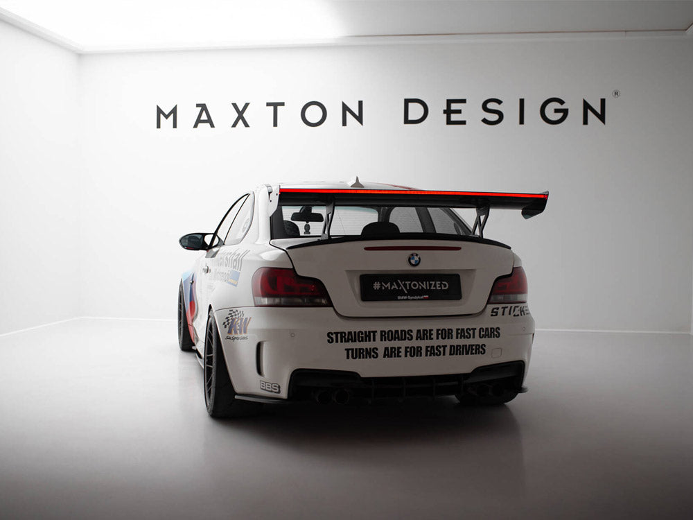 Maxton Design Carbon Spoiler With Internal Brackets Uprights V.1 + LED BMW 1 M E82