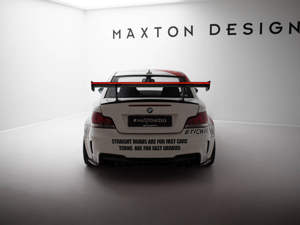 Maxton Design Carbon Spoiler With Internal Brackets Uprights V.1 + LED BMW 1 M E82