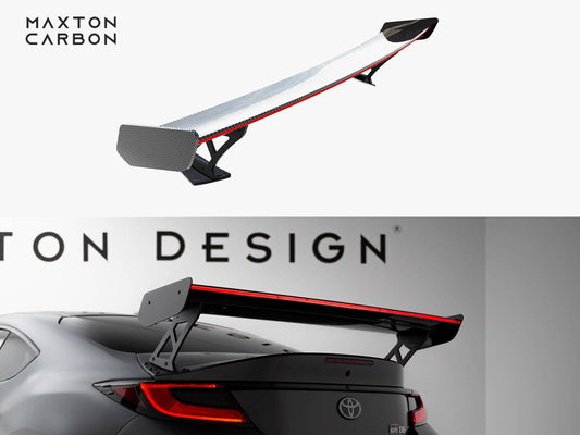 Maxton Design Carbon Spoiler With External Brackets Uprights + LED Toyota GR86