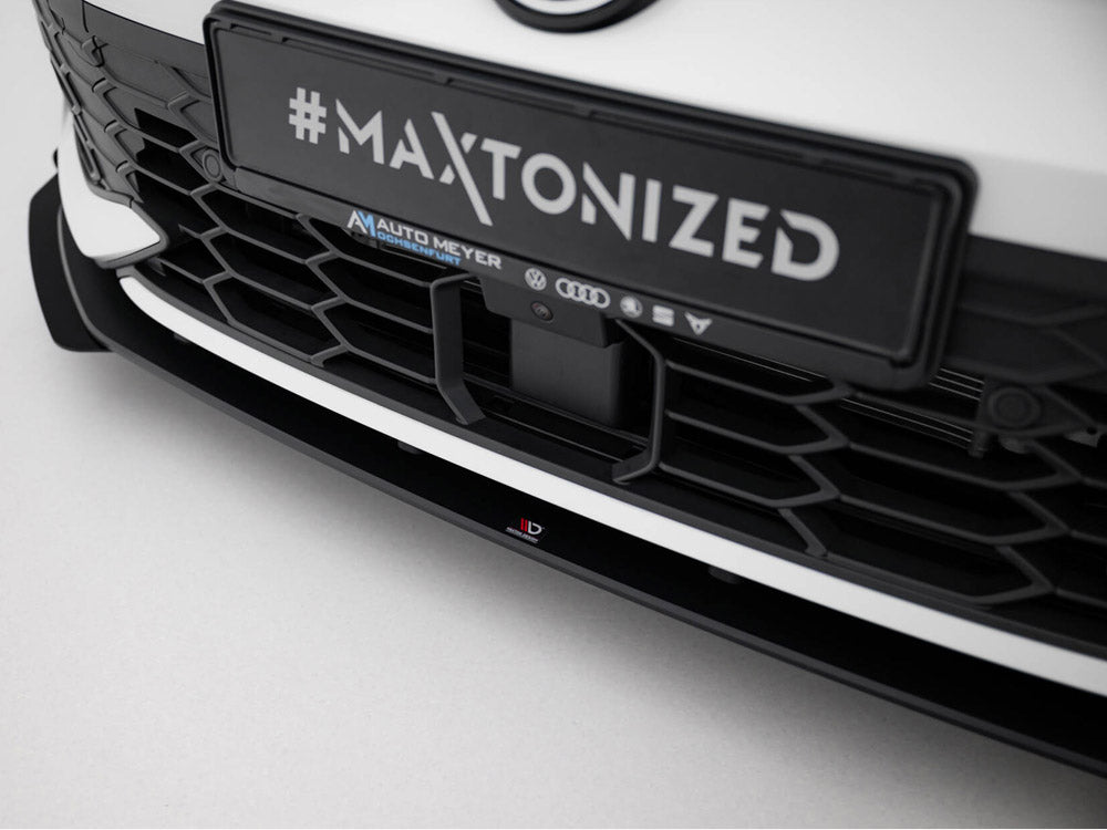 Maxton Design Street PRO Front Splitter + Flaps Volkswagen Golf GTI / GTE / R-Line Mk8 Facelift