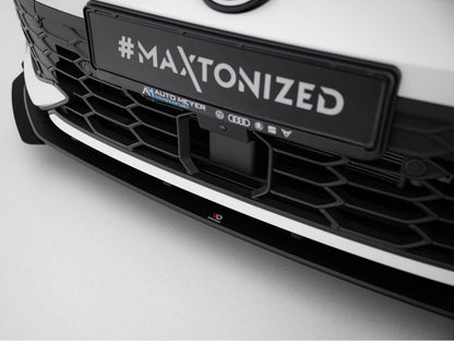 Maxton Design Street PRO Front Splitter + Flaps Volkswagen Golf GTI / GTE / R-Line Mk8 Facelift