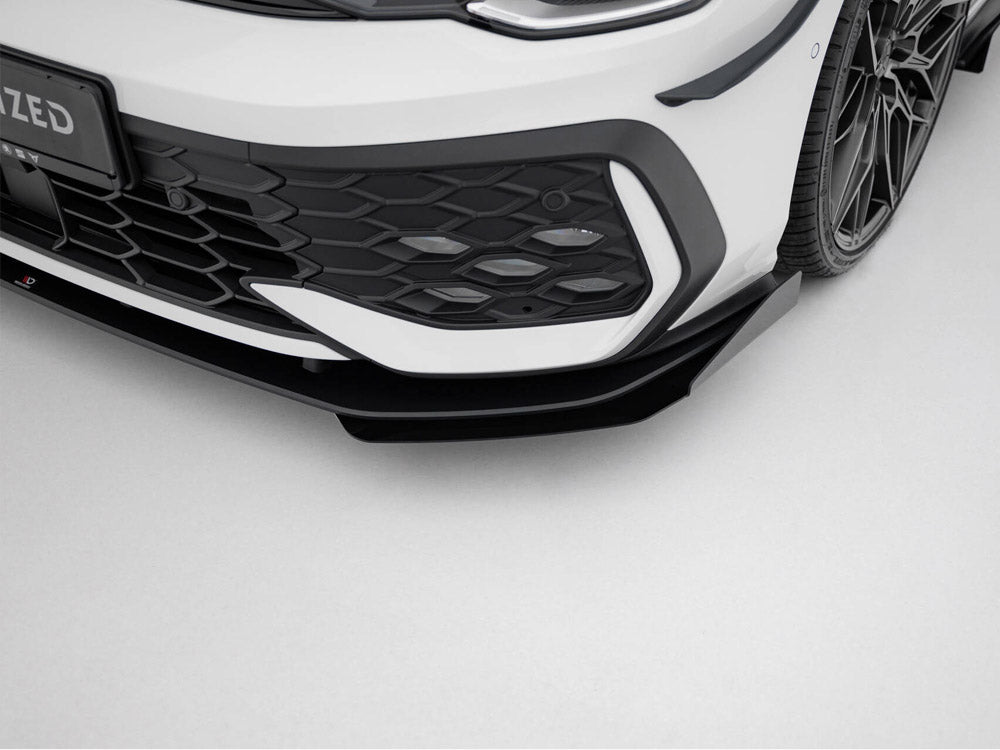 Maxton Design Street PRO Front Splitter + Flaps Volkswagen Golf GTI / GTE / R-Line Mk8 Facelift