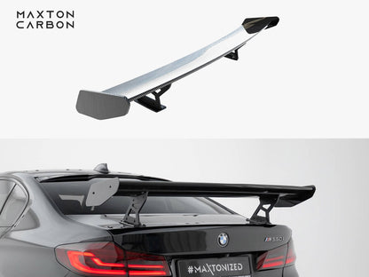 Maxton Design Carbon Spoiler With Internal Brackets Uprights BMW 5 / M5 Sedan G30 / F90