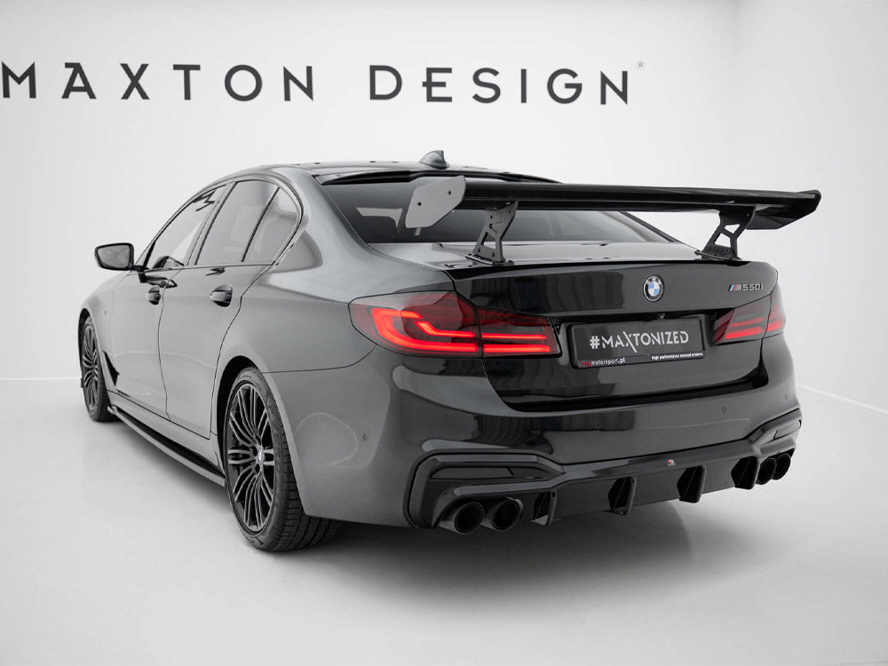 Maxton Design Carbon Spoiler With Internal Brackets Uprights BMW 5 / M5 Sedan G30 / F90