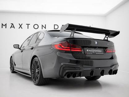 Maxton Design Carbon Spoiler With Internal Brackets Uprights BMW 5 / M5 Sedan G30 / F90