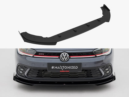 Maxton Design Street PRO Front Splitter + Flaps Volkswagen Polo GTI Mk6 Facelift
