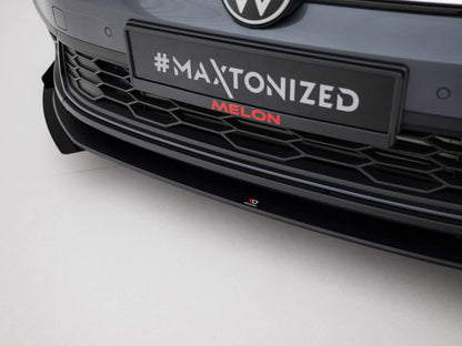 Maxton Design Street PRO Front Splitter + Flaps Volkswagen Polo GTI Mk6 Facelift