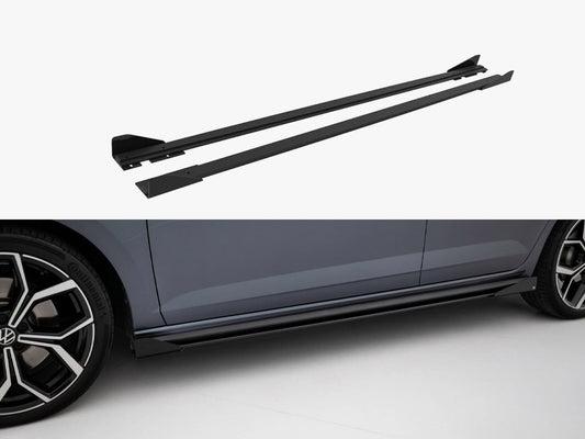 Maxton Design Street PRO Side Skirts Diffusers + Flaps Volkswagen Polo GTI Mk6 Facelift