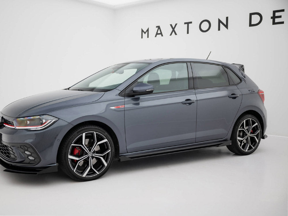 Maxton Design Street PRO Side Skirts Diffusers + Flaps Volkswagen Polo GTI Mk6 Facelift