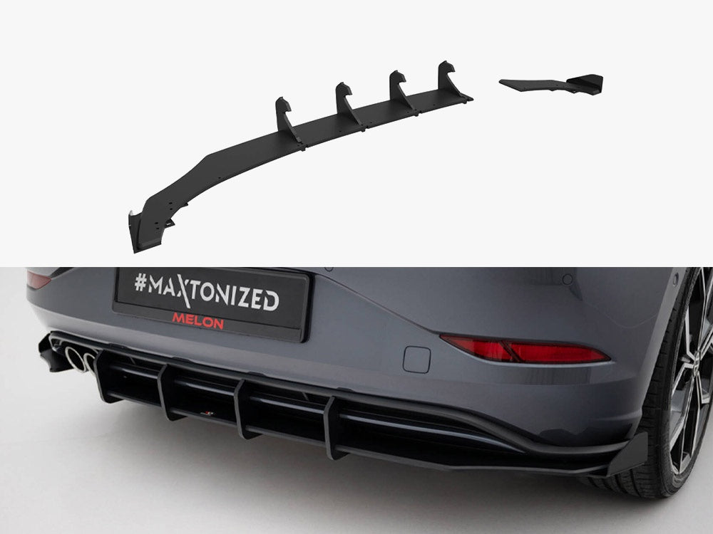 Maxton Design Street PRO Rear Diffuser + Flaps Volkswagen Polo GTI Mk6 Facelift