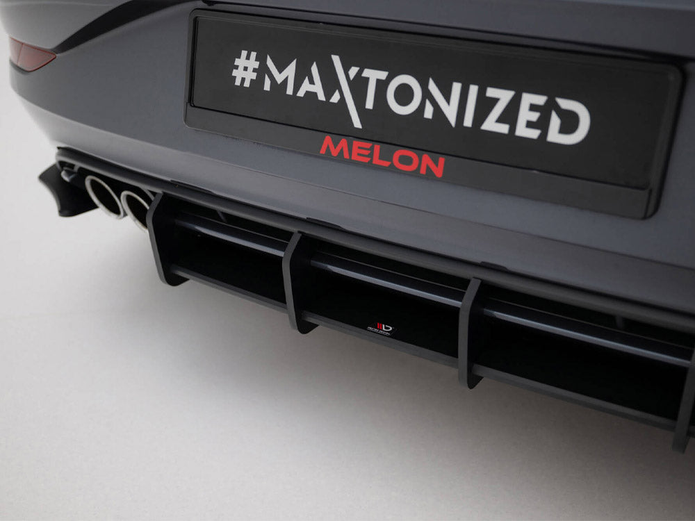 Maxton Design Street PRO Rear Diffuser + Flaps Volkswagen Polo GTI Mk6 Facelift